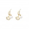 Ginkgo leaf pearl earrings, a light luxury and high-end style for women, French ear buckles, unique and niche earrings, and elegant ear studs and earrings Ginkgo leaf pearl earrings, a light luxury and high-end style for women, French ear buckles, unique and niche earrings, and elegant ear studs and earrings