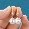 The new model of pure copper ear hooks features a simple and elegant female pearl style that is not prone to dropping. These earrings and accessories are fashionable and versatile The new model of pure copper ear hooks features a simple and elegant female pearl style that is not prone to dropping. These earrings and accessories are fashionable and versatile