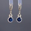 New Chinese-style satellite pool style ear buckle earrings, niche design, light luxury and high-end style, water drop cat's eye stone earrings