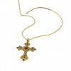 Golden medieval subculture cross rhinestone necklace, Millennium sweet and cool style long clavicle chain, hot girl Golden medieval subculture cross rhinestone necklace, Millennium sweet and cool style long clavicle chain, hot girl