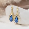 new trendy, luxurious, versatile and stylish earrings with water drop hooks and high-end blue crystal earrings new trendy, luxurious, versatile and stylish earrings with water drop hooks and high-end blue crystal earrings