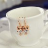 Cross-border rose gold zircon stud earrings, women's versatile and fresh, European and American owl earrings factory direct sales Cross-border rose gold zircon stud earrings, women's versatile and fresh, European and American owl earrings factory direct sales