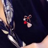 Light luxury zircon bow brooch, a versatile and high-end brooch for women, a fixed accessory for suits, and a high-end pin cherry blossom Light luxury zircon bow brooch, a versatile and high-end brooch for women, a fixed accessory for suits, and a high-end pin cherry blossom