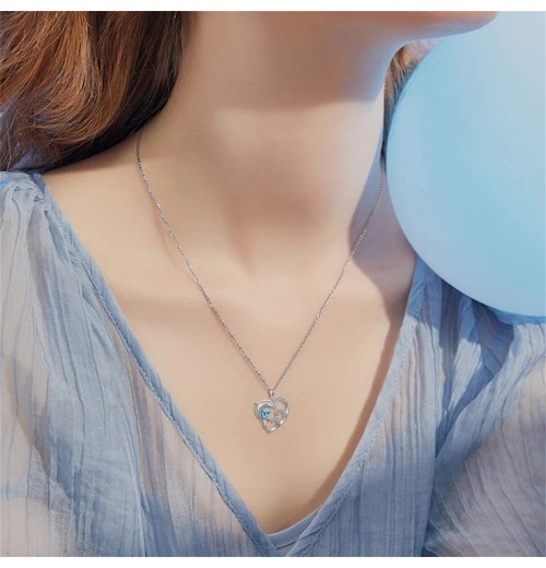 Cross-border Korean-style fashionable women's heart-shaped dolphin diamond-encrusted necklace, Korean-style cute heart-shaped collarbone chain and necklace jewelry Cross-border Korean-style fashionable women's heart-shaped dolphin diamond-encrusted necklace, Korean-style cute heart-shaped collarbone chain and necklace jewelry
