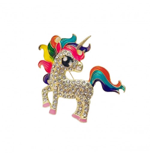 The new fashionable pony brooch exudes a high-end feel. The niche corsage is a fashionable accessory from Yiwu. The female horse animal brooch is exquisitely matched