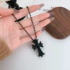 The cross-border best-selling streetwear brand CH克罗心 punk hip-hop limited edition multi-color cross versatile women's necklace The cross-border best-selling streetwear brand CH克罗心 punk hip-hop limited edition multi-color cross versatile women's necklace
