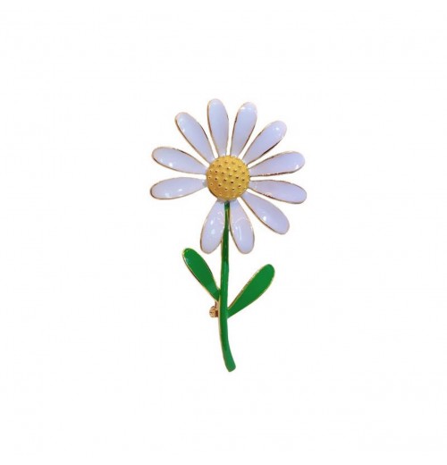 Spring and summer new products: enamel-craft Daisy and sunflower brooch for women, high-end, trendy and fashionable outerwear, clothes, pins and accessories