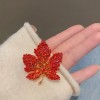 Brooches for women with a high-end feel, niche wholesale, high-end pins, elegant temperament, fixed suit accessories, autumn leaf style Brooches for women with a high-end feel, niche wholesale, high-end pins, elegant temperament, fixed suit accessories, autumn leaf style