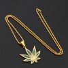 Personalized punk hip-hop accessory necklace, oil painting, diamond setting, alloy, large maple leaf pendant, pendant, accessory material Personalized punk hip-hop accessory necklace, oil painting, diamond setting, alloy, large maple leaf pendant, pendant, accessory material