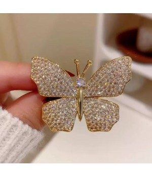  super beautiful French retro full of diamonds, exquisite and elegant butterfly brooch and brooch, versatile and elegant coat and overcoat pin