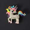 The new fashionable pony brooch exudes a high-end feel. The niche corsage is a fashionable accessory from Yiwu. The female horse animal brooch is exquisitely matched