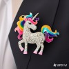 The new fashionable pony brooch exudes a high-end feel. The niche corsage is a fashionable accessory from Yiwu. The female horse animal brooch is exquisitely matched