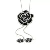 Adjustable, high-quality black rose sweater chain for women, long, versatile long necklace accessories Adjustable, high-quality black rose sweater chain for women, long, versatile long necklace accessories