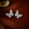 Sweet and light luxury zircon butterfly silver needle stud earrings are fashionable, exquisite and super sparkling, with a high-end and sophisticated vibe for Internet celebrities Sweet and light luxury zircon butterfly silver needle stud earrings are fashionable, exquisite and super sparkling, with a high-end and sophisticated vibe for Internet celebrities