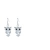 Cross-border rose gold zircon stud earrings, women's versatile and fresh, European and American owl earrings factory direct sales Cross-border rose gold zircon stud earrings, women's versatile and fresh, European and American owl earrings factory direct sales