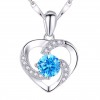 Korean version fashionable silver necklace, women's jewelry, couple heart-shaped zircon pendant, collarbone chain accessory factory direct sales Korean version fashionable silver necklace, women's jewelry, couple heart-shaped zircon pendant, collarbone chain accessory factory direct sales