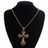  new retro diamond-encrusted necklace, water diamond long cross necklace, sweater chain, punk necklace, punk item
