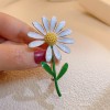 Spring and summer new products: enamel-craft Daisy and sunflower brooch for women, high-end, trendy and fashionable outerwear, clothes, pins and accessories