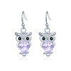 Cross-border rose gold zircon stud earrings, women's versatile and fresh, European and American owl earrings factory direct sales Cross-border rose gold zircon stud earrings, women's versatile and fresh, European and American owl earrings factory direct sales