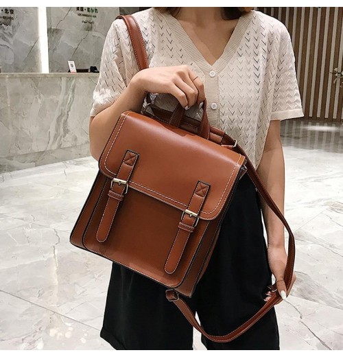 Leather buckle backpack Leather buckle backpack