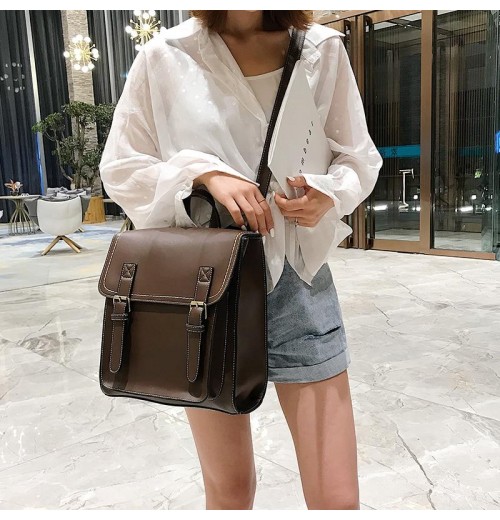 Leather buckle backpack Leather buckle backpack