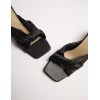 Twist Strap Mules With Square Toe